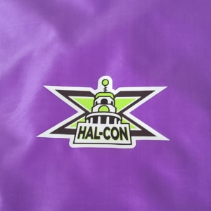 Hal-Con X purple bag