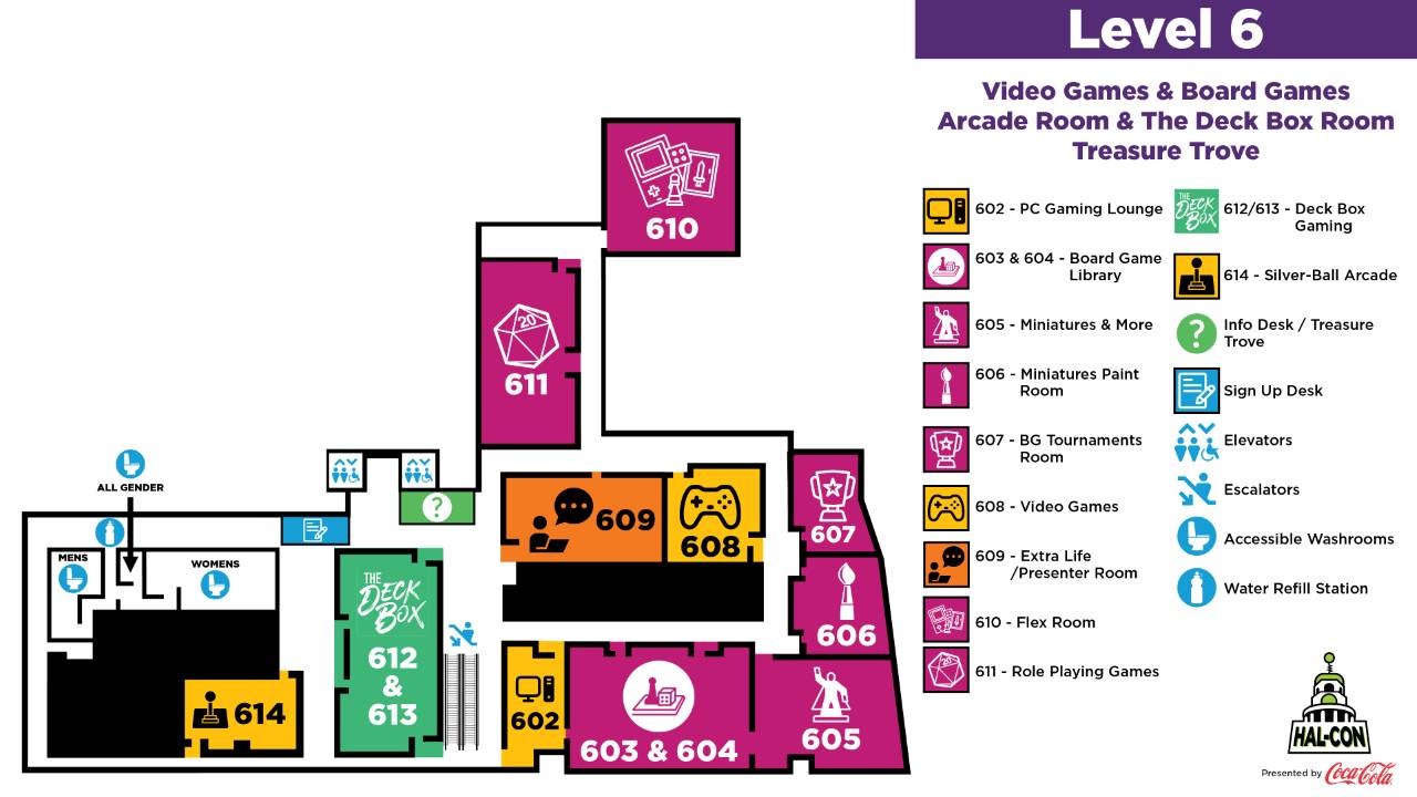 level 6 online map - 2025-1280 Hal-Con 2025 - Level 6 Map